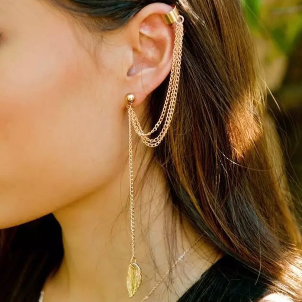 NEW Gold Ear Cuff Earring Ear Jewelry - Picture 1 of 1